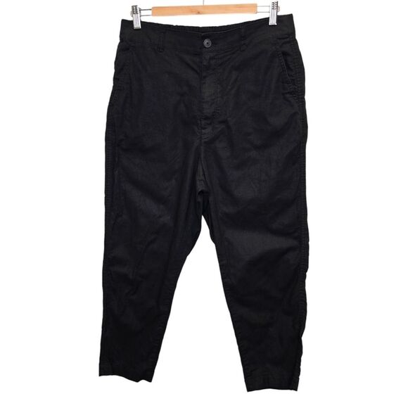 Uniqlo Women's XL Drawstring Relaxed Athleisure Black Ankle Pants - Picture 1 of 13